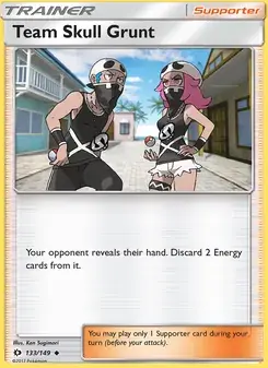 Team Skull Grunt 133/149 Sun & Moon Pokémon card