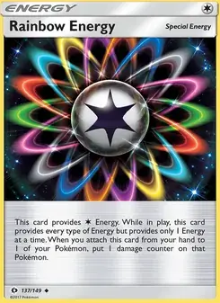 Rainbow Energy 137/149 Sun & Moon Pokémon card