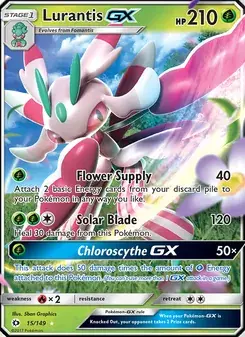 Lurantis GX 15/149 Sun & Moon Pokémon card