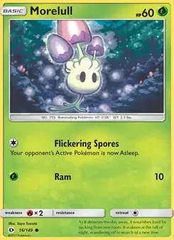 Morelull 16/149 Sun & Moon Pokémon card