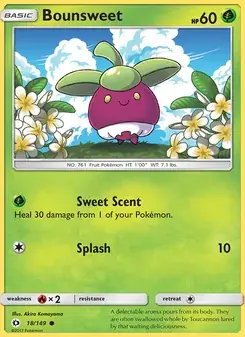 Bounsweet 18/149 Sun & Moon Pokémon card