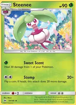 Steenee 19/149 Sun & Moon Pokémon card