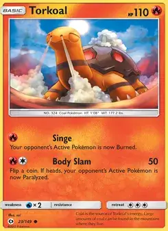Torkoal 23/149 Sun & Moon Pokémon card