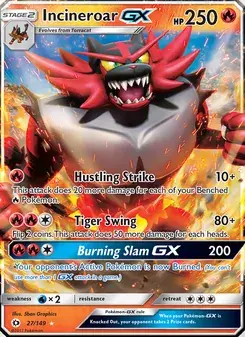 Incineroar GX 27/149 Sun & Moon Pokémon card