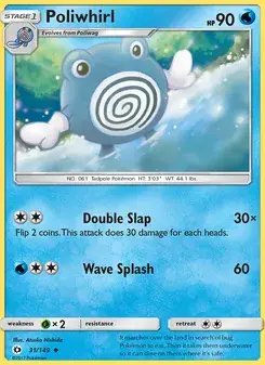 Poliwhirl 31/149 Sun & Moon Pokémon card