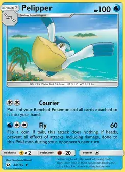 Pelipper 38/149 Sun & Moon Pokémon card