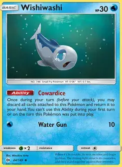 Wishiwashi 44/149 Sun & Moon Pokémon card