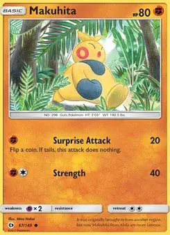 Makuhita 67/149 Sun & Moon Pokémon card