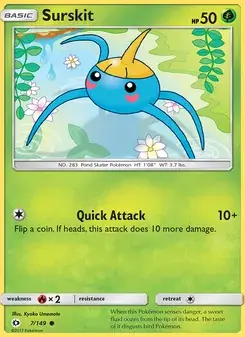 Surskit 7/149 Sun & Moon Pokémon card