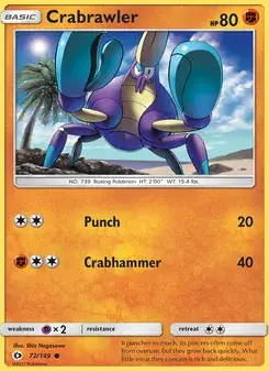 Crabrawler 72/149 Sun & Moon Pokémon card