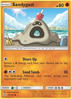 Sandygast 74/149 Sun & Moon Pokémon card