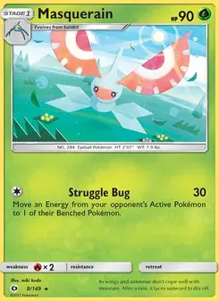 Masquerain 8/149 Sun & Moon Pokémon card
