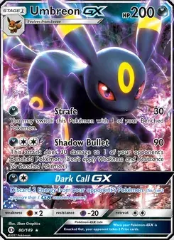 Umbreon GX 80/149 Sun & Moon Pokémon card