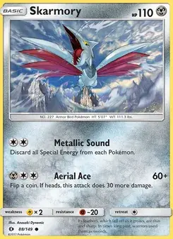 Skarmory 88/149 Sun & Moon Pokémon card