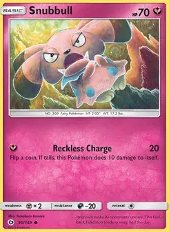 Snubbull 90/149 Sun & Moon Pokémon card