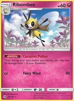 Ribombee 93/149 Sun & Moon Pokémon card