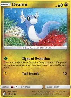 Dratini 94/149 Sun & Moon Pokémon card