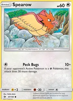 Spearow 97/149 Sun & Moon Pokémon card