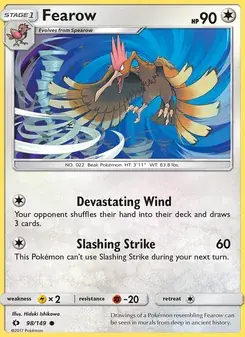 Fearow 98/149 Sun & Moon Pokémon card