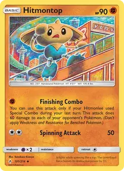 Hitmontop 101/214 Unbroken Bonds Pokémon card