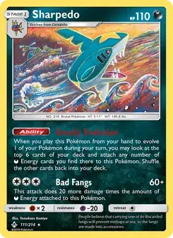 Sharpedo 111/214 Unbroken Bonds Pokémon card