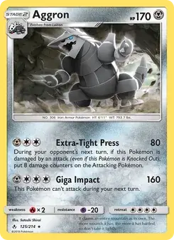 Aggron 125/214 Unbroken Bonds Pokémon card