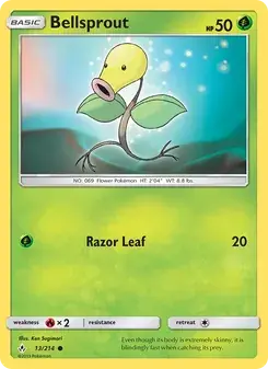 Bellsprout 13/214 Unbroken Bonds Pokémon card