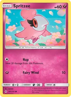 Spritzee 141/214 Unbroken Bonds Pokémon card