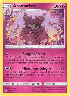 Aromatisse 142/214 Unbroken Bonds Pokémon card