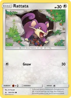 Rattata 143/214 Unbroken Bonds Pokémon card