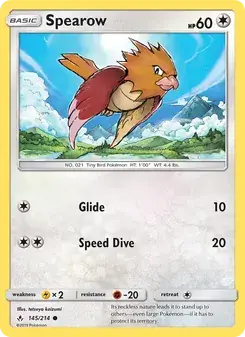 Spearow 145/214 Unbroken Bonds Pokémon card