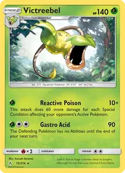 Victreebel 15/214 Unbroken Bonds Pokémon card