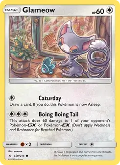 Glameow 159/214 Unbroken Bonds Pokémon card