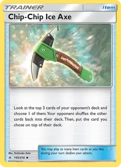 Chip-Chip Ice Axe 165/214 Unbroken Bonds Pokémon card