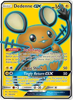 Dedenne GX 195/214 Unbroken Bonds Pokémon card