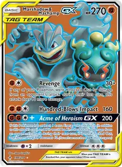 Marshadow & Machamp GX 198/214 Unbroken Bonds Pokémon card