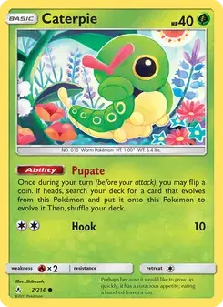 Caterpie 2/214 Unbroken Bonds Pokémon card