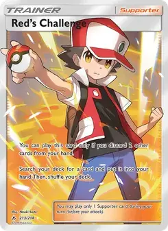 Red’s Challenge 213/214 Unbroken Bonds Pokémon card