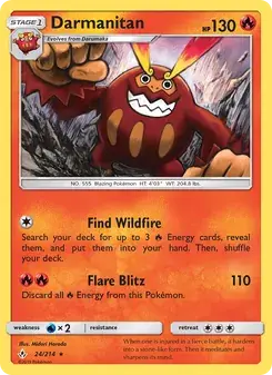 Darmanitan 24/214 Unbroken Bonds Pokémon card