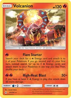 Volcanion 25/214 Unbroken Bonds Pokémon card