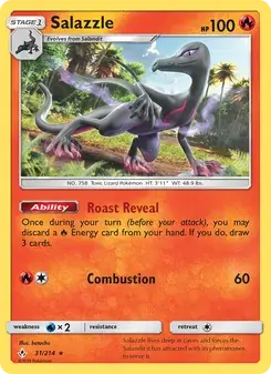 Salazzle 31/214 Unbroken Bonds Pokémon card