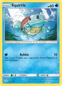 Squirtle 33/214 Unbroken Bonds Pokémon card