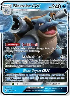 Blastoise GX 35/214 Unbroken Bonds Pokémon card