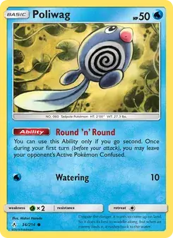 Poliwag 36/214 Unbroken Bonds Pokémon card