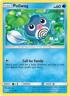 Poliwag 37/214 Unbroken Bonds Pokémon card