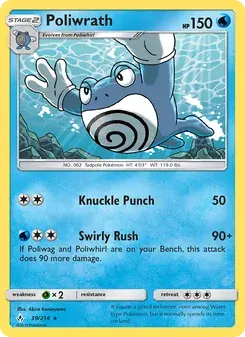 Poliwrath 39/214 Unbroken Bonds Pokémon card