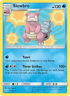 Slowbro 43/214 Unbroken Bonds Pokémon card