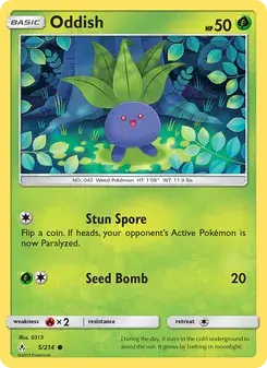 Oddish 5/214 Unbroken Bonds Pokémon card