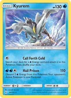 Kyurem 50/214 Unbroken Bonds Pokémon card