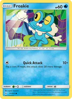 Froakie 51/214 Unbroken Bonds Pokémon card